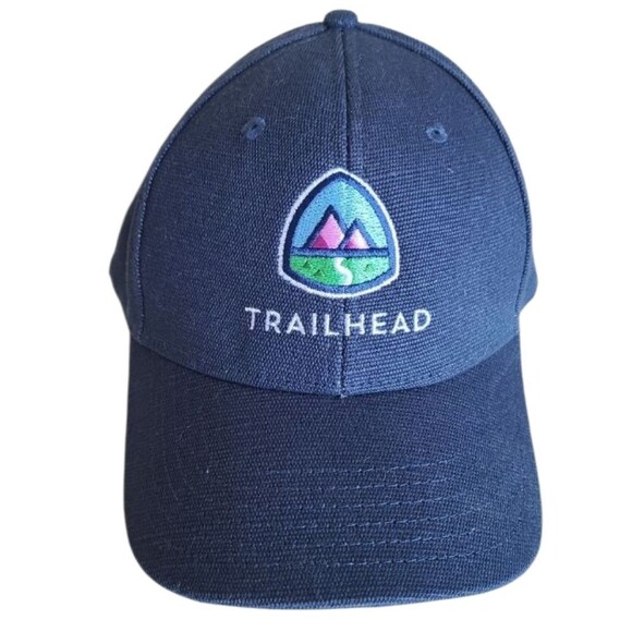 trailhead structured hemp baseball hat blue cap hiking camping sports 6 panel - Picture 1 of 6